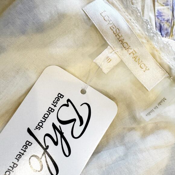 LoveShackFancy Women's Ceronne Mini Dress Sleeveless White Size 10 NWT - Picture 10 of 12